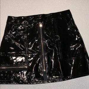 Black Patent Leather Skirt